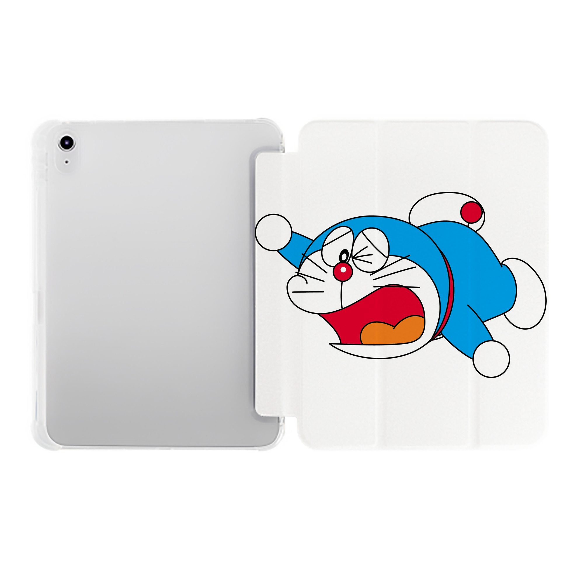 （画像用） ドラえもん Doraemon IPad ケース ペン収納付き 三つ折りスタンド PUレザー×シリコン 対応機種9.5/10.5/10.9インチ
